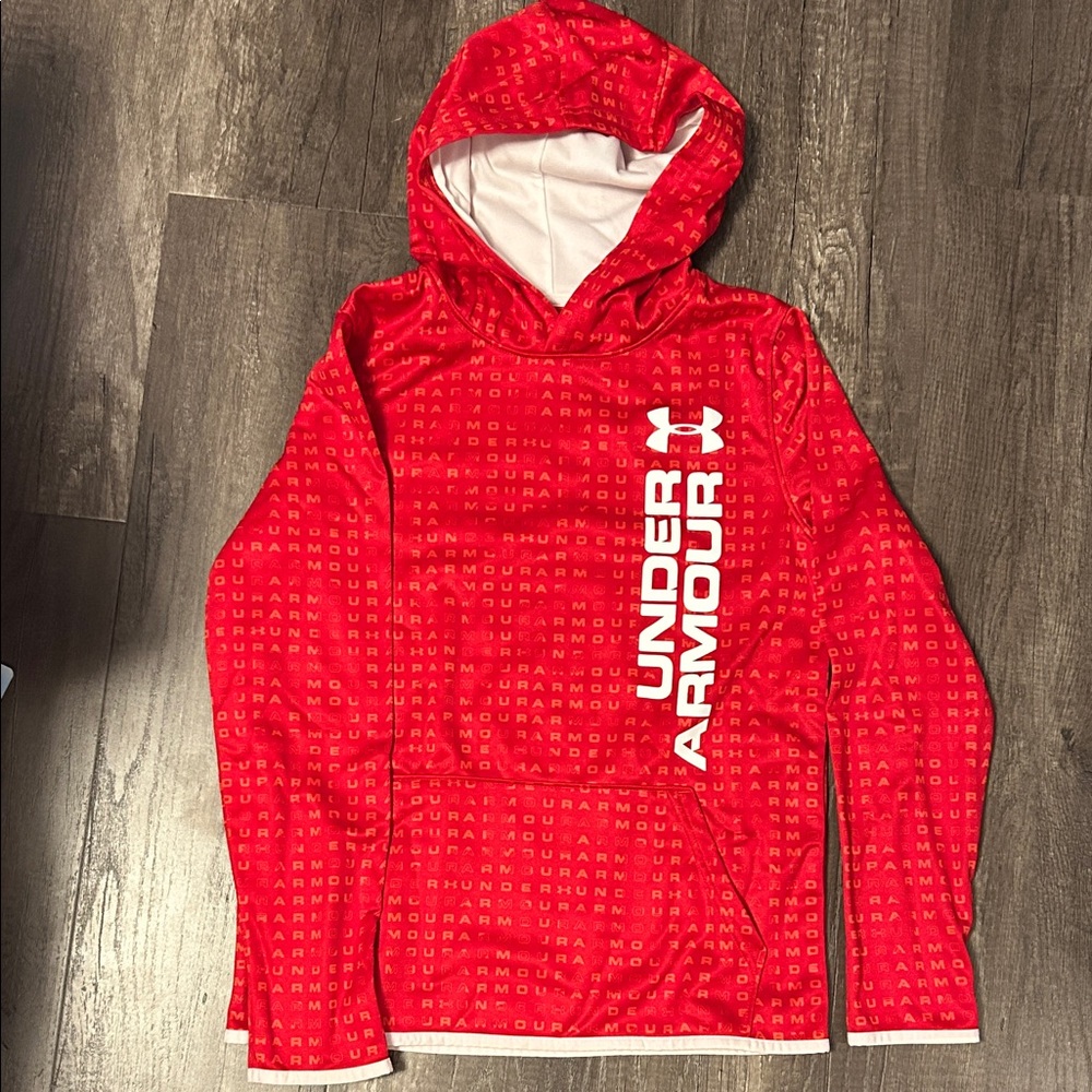 Under Armour Kids Red Patterned Hoodie